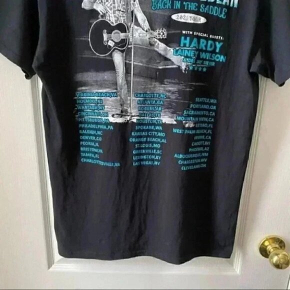 Jason Aldean T-Shirt Back in the Saddle 2021 Concert Tour Band Tee Black Medium - Picture 8 of 16